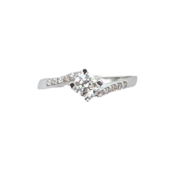 Solitaire ring gold and diamonds HUGS Art. AN857
