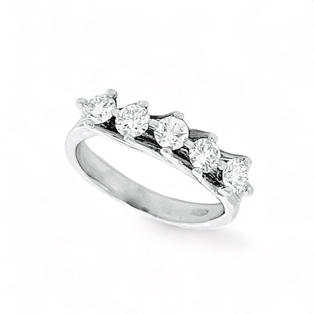 Anello veretta oro bianco e diamanti SGUARDI ART.  AN1257