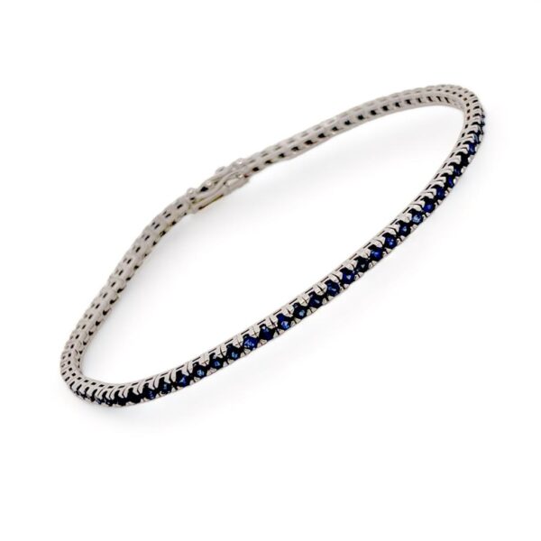 Bracciale tennis ZAFFIRI e oro art. BR527