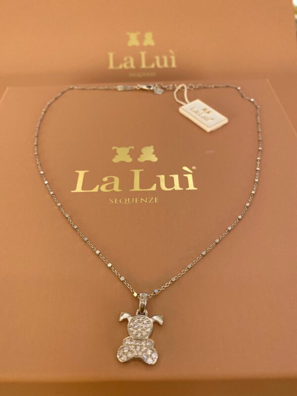 10bc6297 c457 4332 afa3 d441df5f0cba gioielleria palermo LA LUI' collana pendente bimba argento 925% pave' zirconi