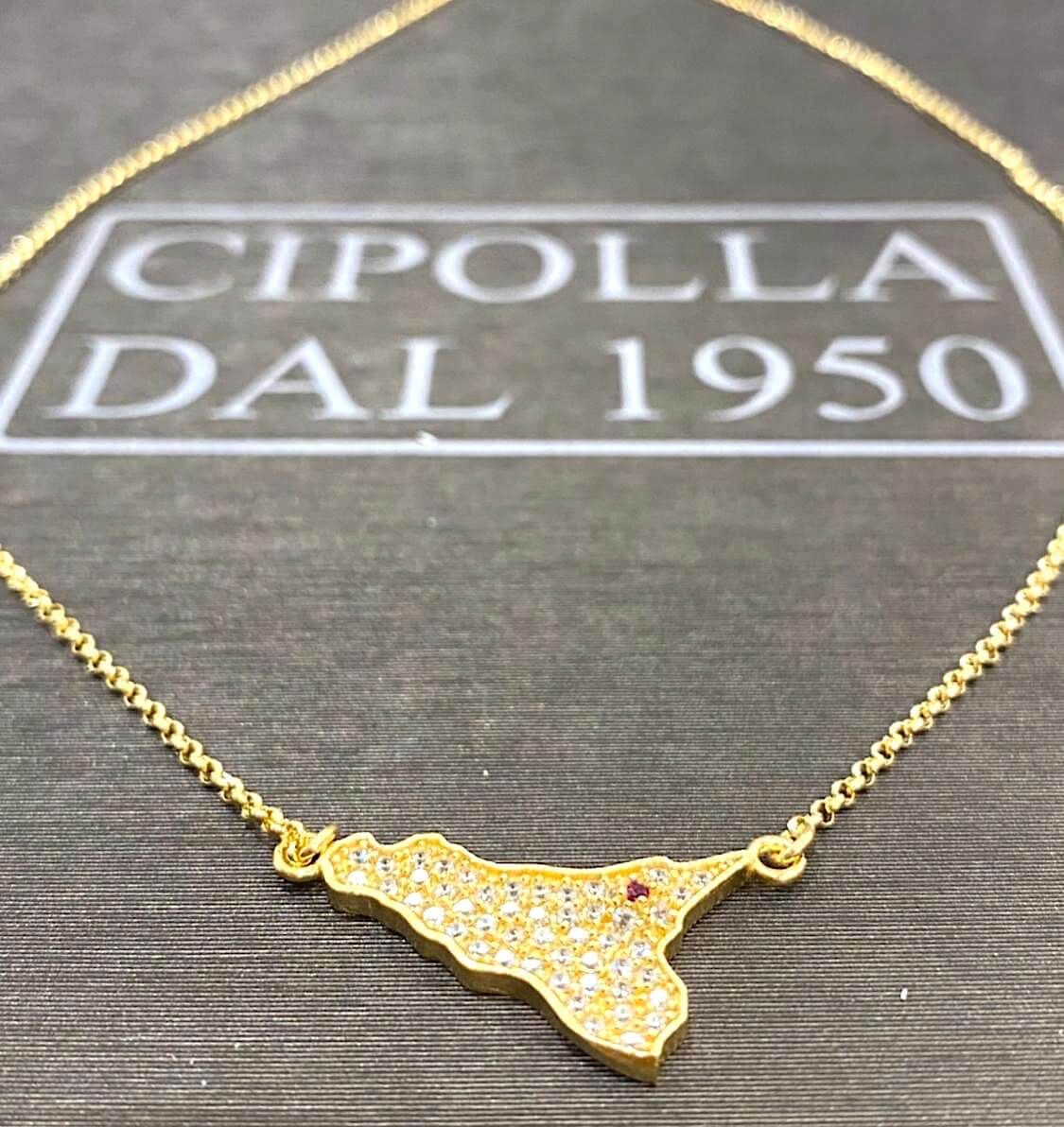 Pendente sicilia argento 925% con pietre art. SICILIA1