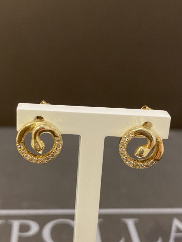 IMG 2328 scaled gioielleria palermo orecchini serpente argento 925% yellow gold