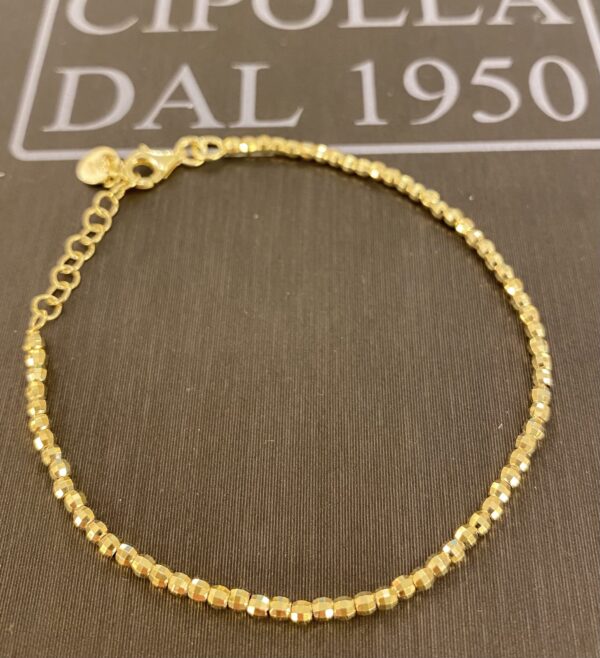 bracciale in argento 925% yellow gold