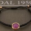 IMG E2005 gioielleria palermo bracciale cordino con centrale in argento 925% rose gold