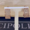 orecchini cerchio argento 925% rose gold
