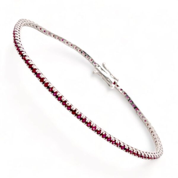 Bracciale tennis oro  rubino art. BR337