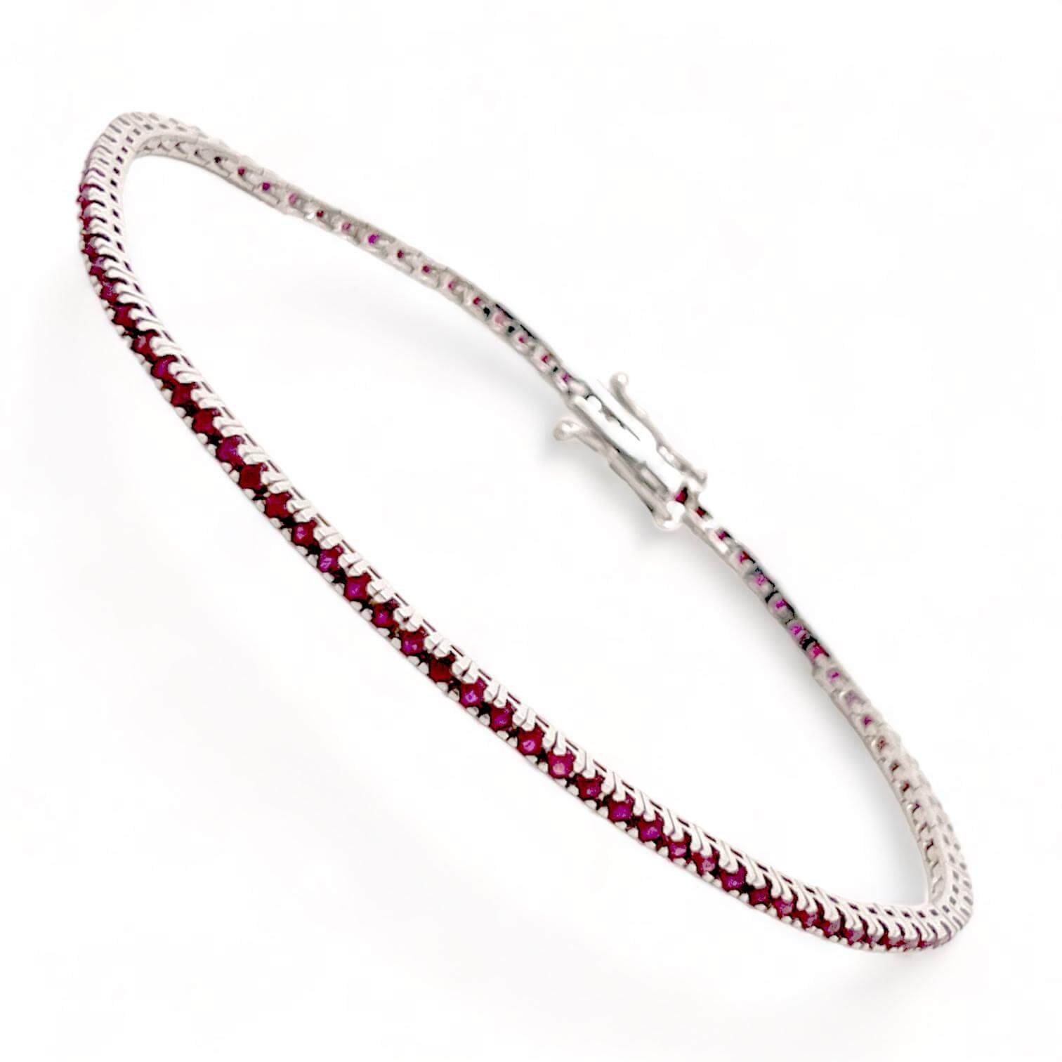 Bracciale tennis oro  rubino art. BR337
