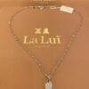 LA LUI' collana  pendente bimbo argento 925% pave' zirconi