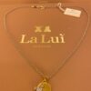 LA LUI' collana bimba argento 925% pendente plac. oro pave' zirconi