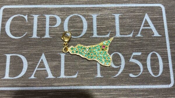 pendente sicilia argento 925 gioielleria cipolla palermo gioielleria palermo Pendente sicilia argento 925% con pietre art. SICILIA5