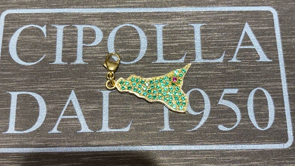 Pendente sicilia argento 925% con pietre art. SICILIA5