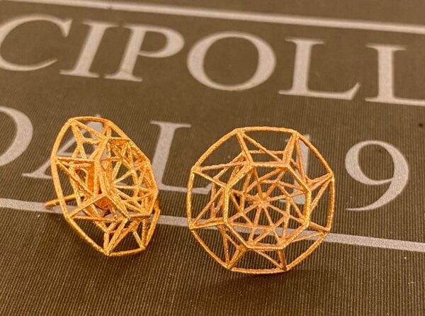 orecchini filigrana argento 925% rose gold