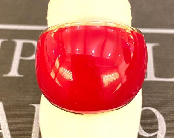 415ee5c1 6c63 4394 a8e4 19c5b78af4c3 gioielleria palermo LABRIORO anello bombato argento 925% rose gold, smalto rosso