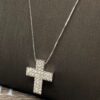white gold cross pendant 750% diamonds 0.30 ct color/purity FVVS1