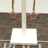 Orecchini stella a ponte, argento 925% rose gold e cristalli multicolor