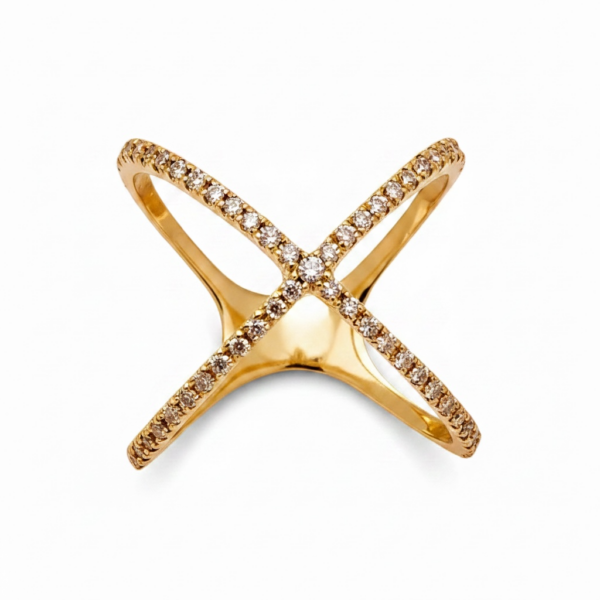 Anello Incrocio oro e diamanti Art. AN2874-1
