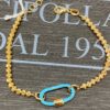 bracciale  argento 925% rose gold smalto turchese