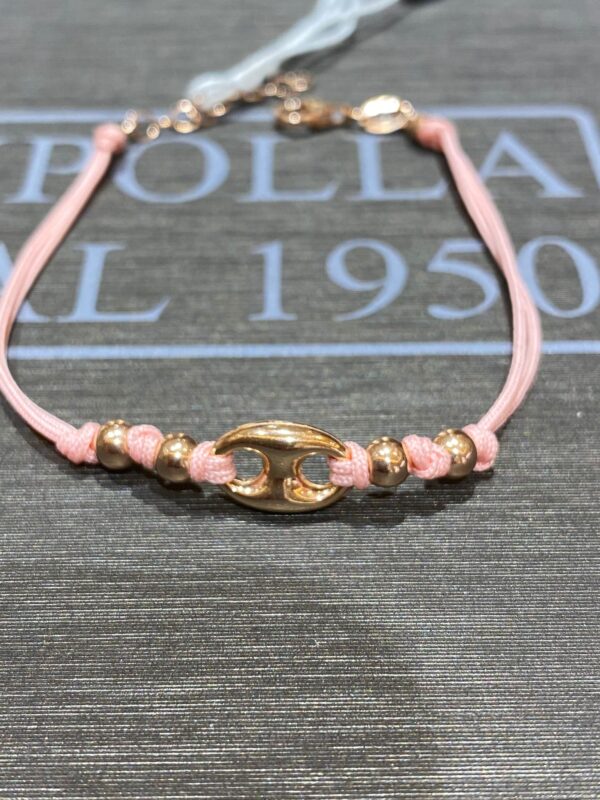 d7411e07 5c83 4fe6 bddc 1b6b5416b833 gioielleria palermo bracciale cordino rosa argento 925% rose gold