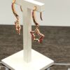 Orecchini stella a ponte, argento 925% rose gold e cristalli multicolor