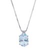 Pendente girocollo con acquamarina e diamanti GEMME Art. GI-1667-16