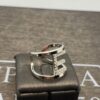 Anello iniziali lettera E argento