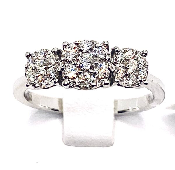 Trilogy ring with diamond pavé art.6645824