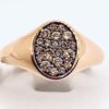 Chevalier ring with brown diamonds art.635A01BP