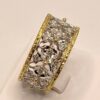 Carving ring in gold and diamonds art.MG86