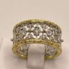 Carving ring in gold and diamonds art.MG86
