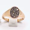 Chevalier ring with brown diamonds art.635A01BP