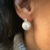 Earrings of pearls and diamonds art.ORP229