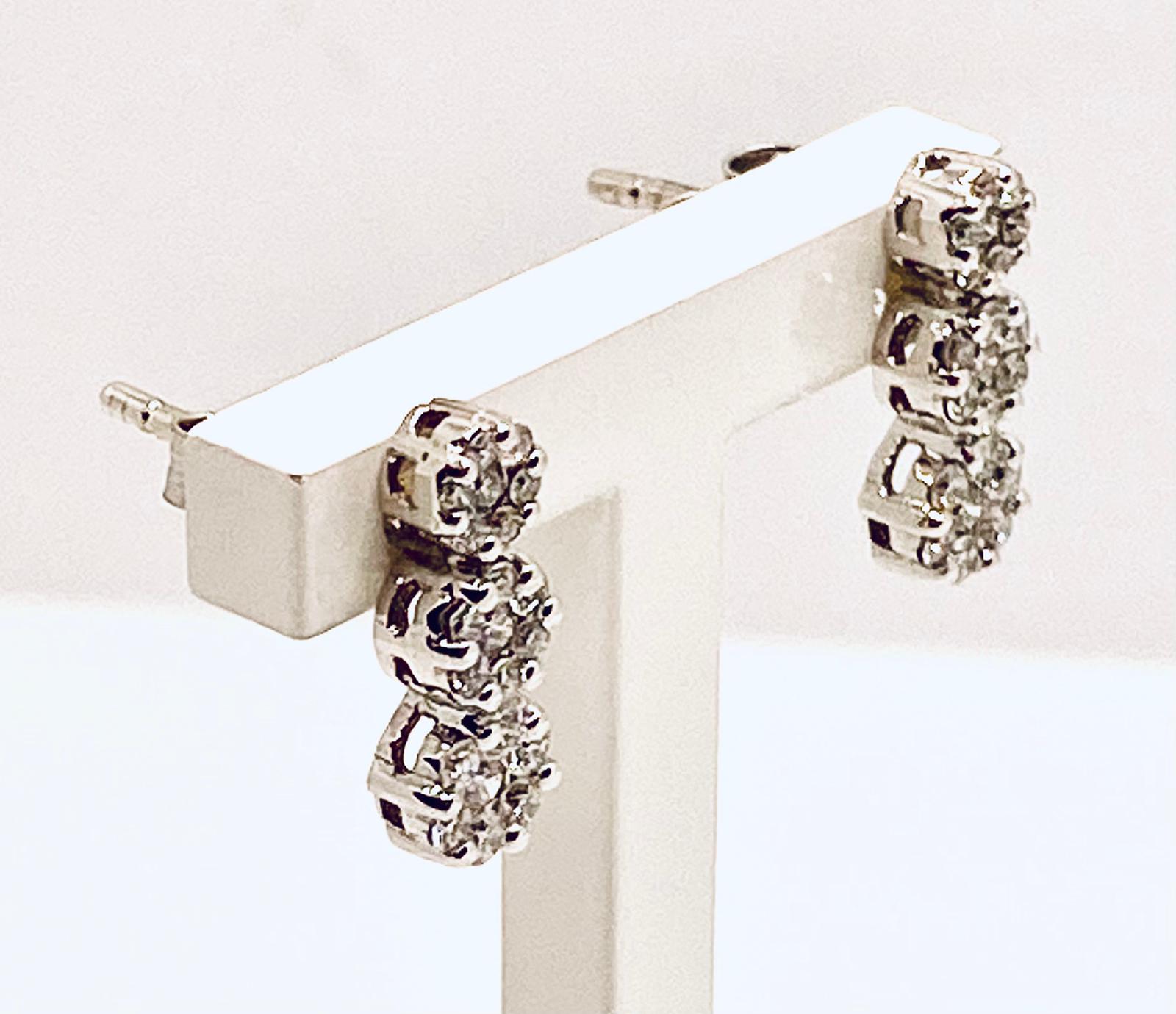 Earrings Trilogy Gold and Diamonds DROPS OF LIGHT Art. OR1066 Earrings Trilogy Gold and Diamonds DROPS OF LIGHT Art. OR1066