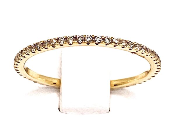 Anello veretta di diamanti in oro giallo art.ROO478YAO1.3
