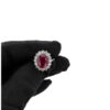 Ring with ruby and diamonds code art.AN1642