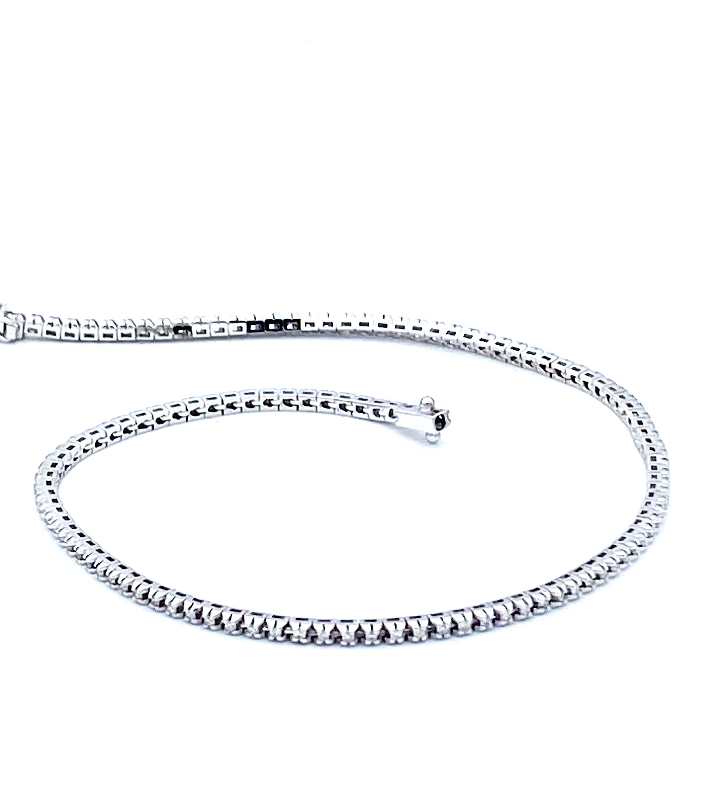 750% White Gold Diamond Tennis Bracelet Art. BR222