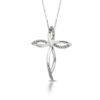Pendente croce oro bianco  e diamanti Art.CC1569
