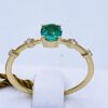 IMG 5239 gioielleria palermo Emerald ring and diamonds yellow gold 750% GEMS ART.AN2441-2