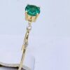 IMG 5240 gioielleria palermo Emerald ring and diamonds yellow gold 750% GEMS ART.AN2441-2