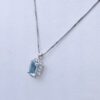 Aquamarine pendant diamonds white gold 750 % Art.CD896