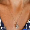 Girocollo acquamarina diamanti BON TON oro Art. CD914