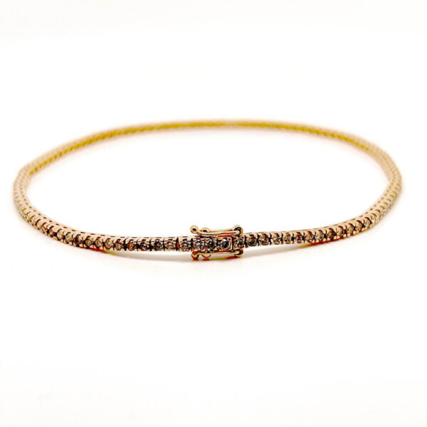 Bracciale tennis di diamanti oro rosa  Art. BR535