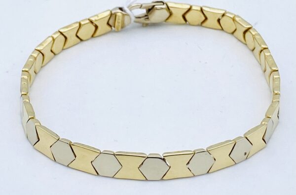 Bracciale uomo oro giallo,bianco 750% GR. 17,20 ART. BRUC02