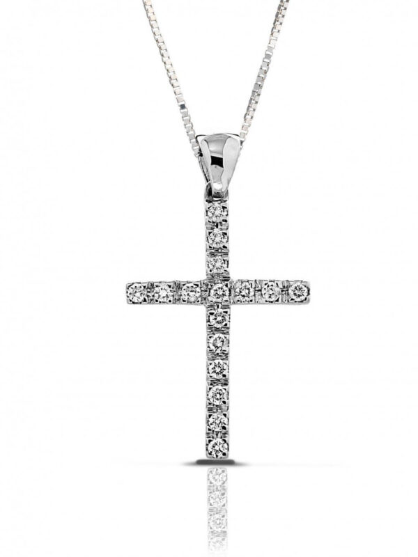Gold and diamonds cross pendant DESIDERIO Art. CR102