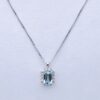 Aquamarine pendant diamonds white gold 750 % Art.CD896