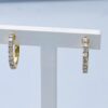 Sogno yellow gold hoop earrings with diamonds Art.LLX120
