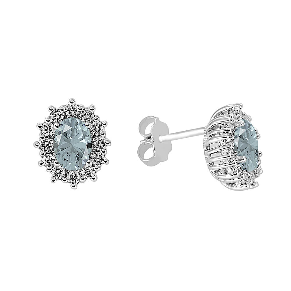 Orecchini Acquamarina Oro e Diamanti BON TON Art. OR1164