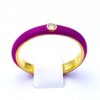 Anello argento dorato e smalto fucsia art .1388F