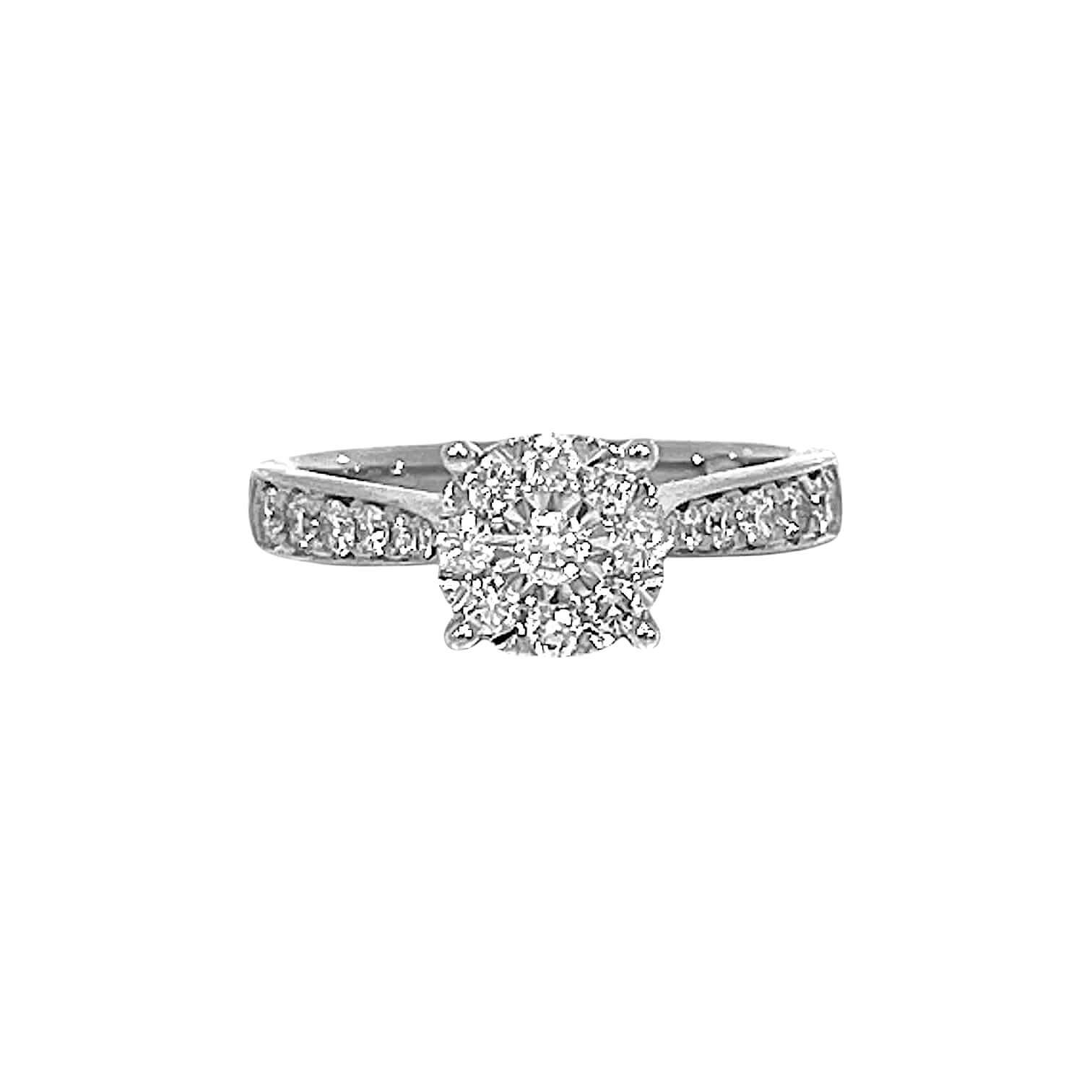 Gold and diamond solitaire ring Art.BS30165R-4
