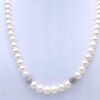 Round neck thread of pearls and boules in white gold 750% Art. GRP6,5-72P