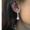 Earrings in 750% gold pearls and diamonds Art. ORP254